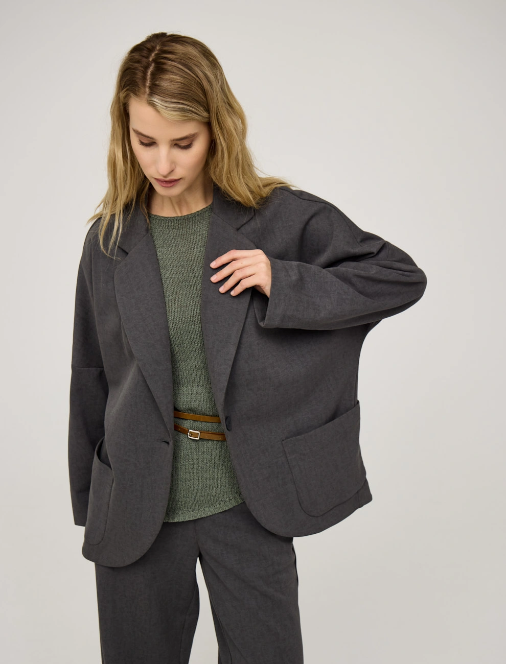 Жакет женский свободного силуэта хлопок Hass