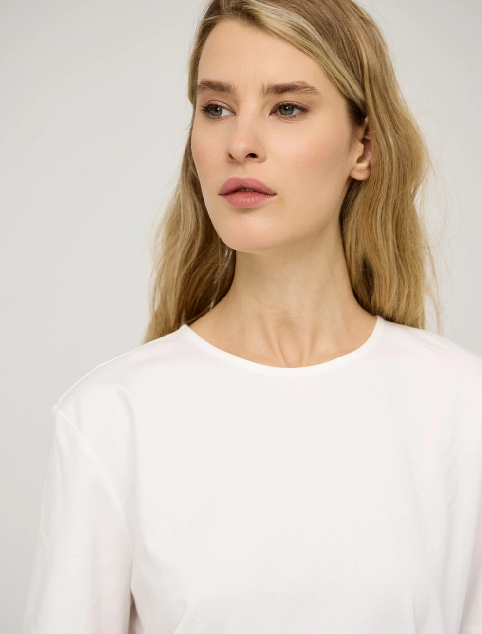 Белая женская блузка "Капля" хлопок Hass