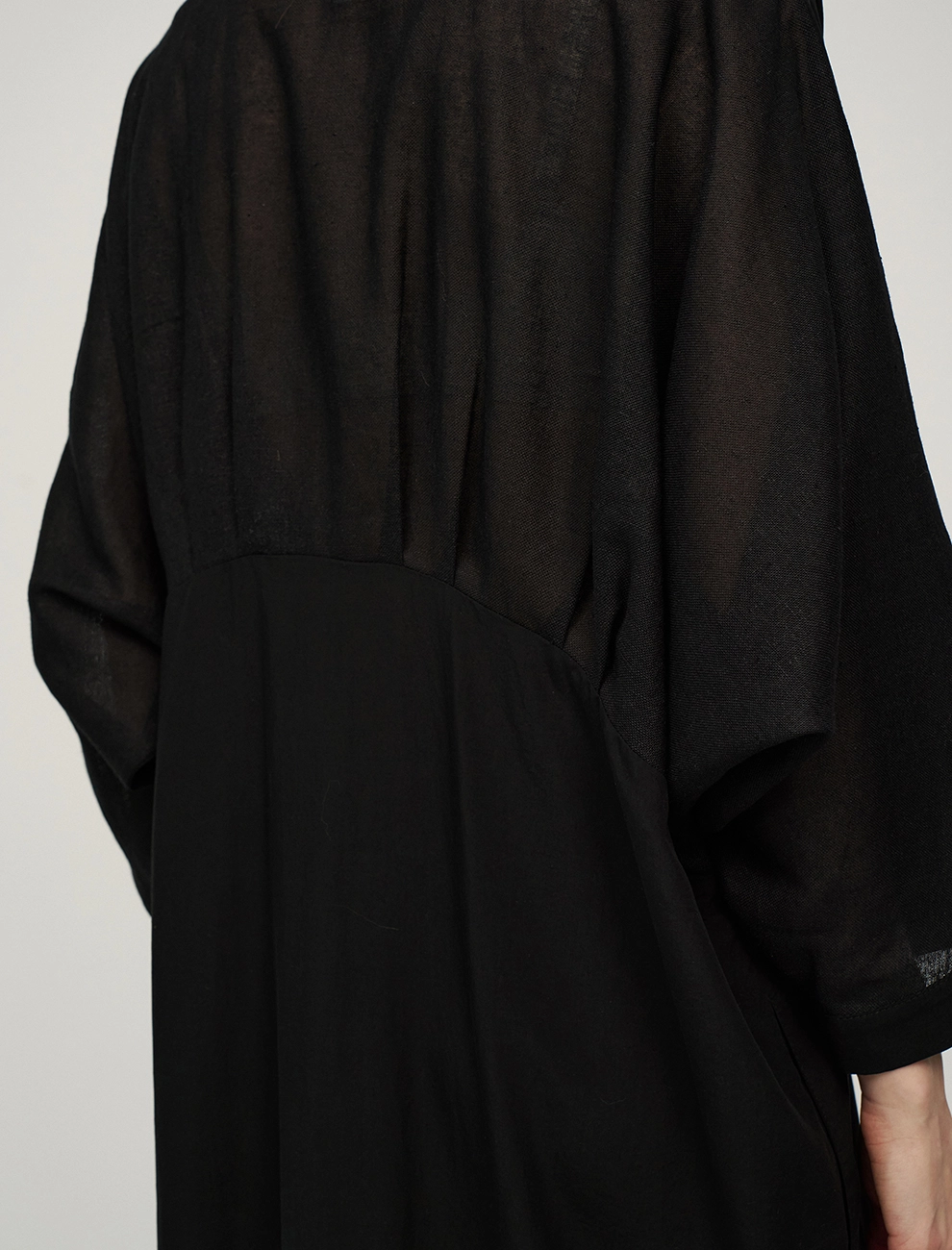 Черное женское Платье-рубашка хлопок Hass