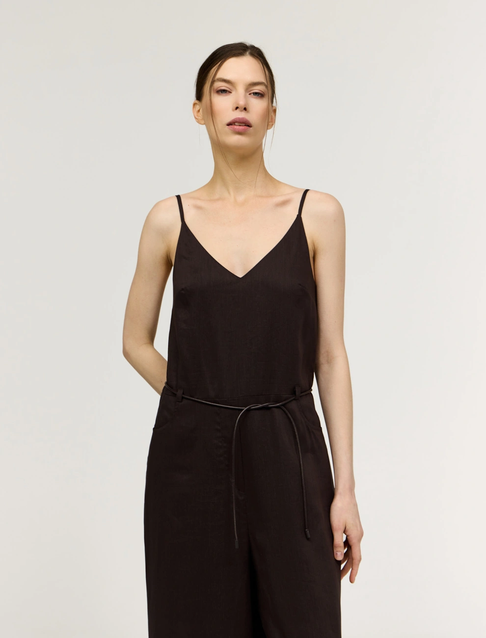 Коричневый женский комбинезон из крапивы крапива Hass