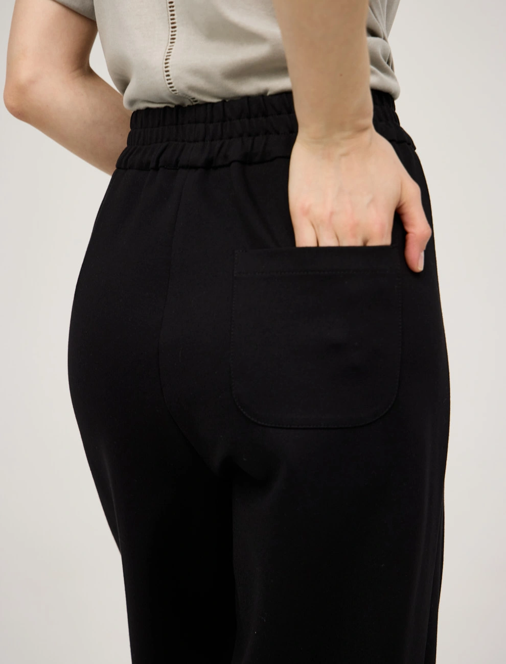 Черные женские зауженные брюки хлопок Hass