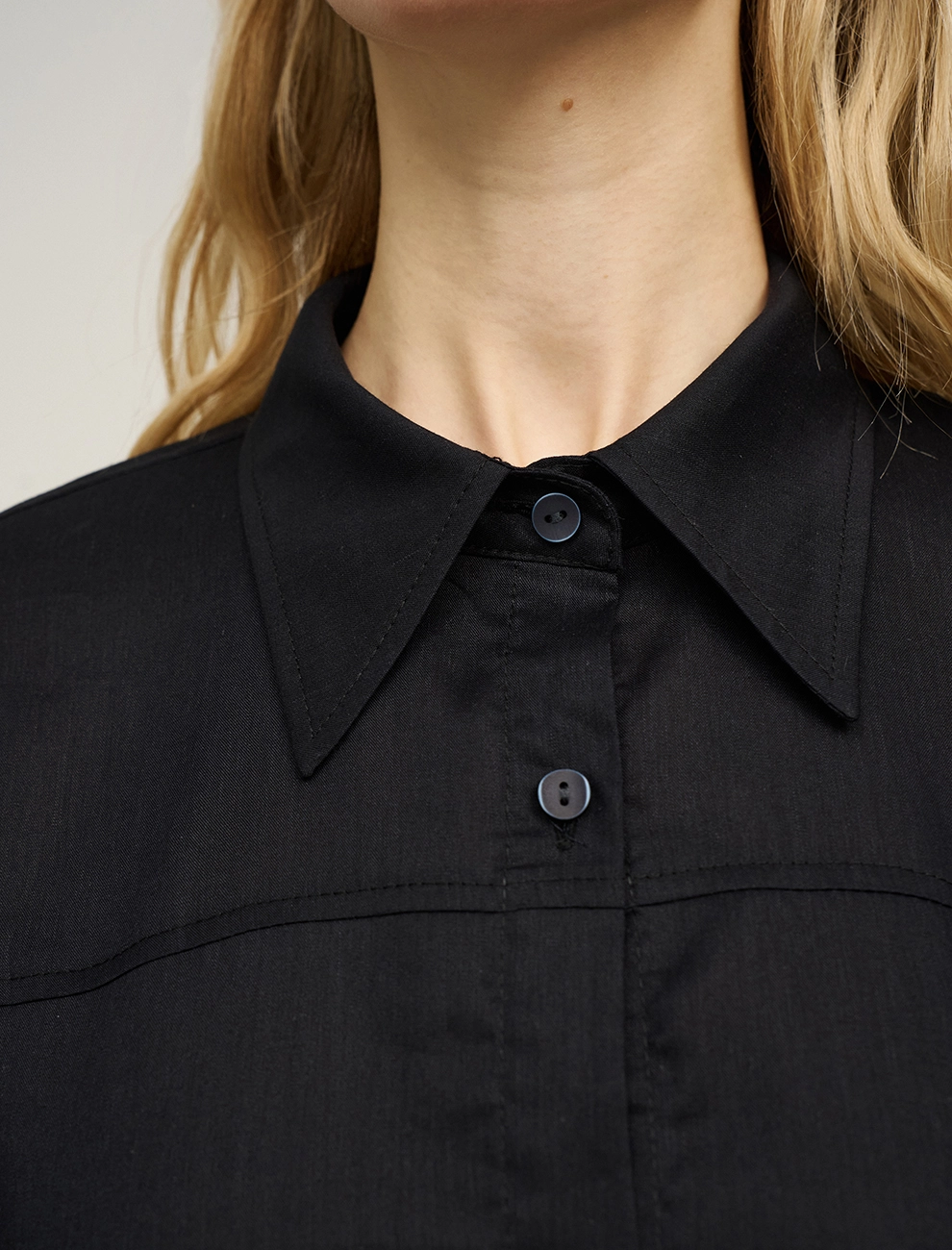 Синяя женская рубашка из крапивы крапива Hass