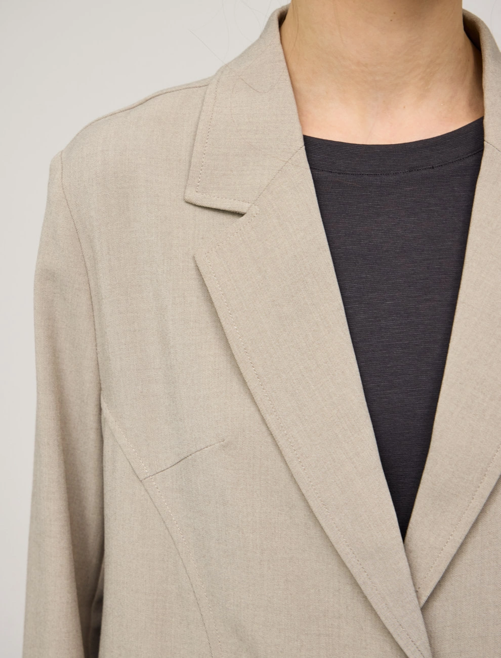 Бежевый женский жакет с шелковыми вставками хлопок Hass