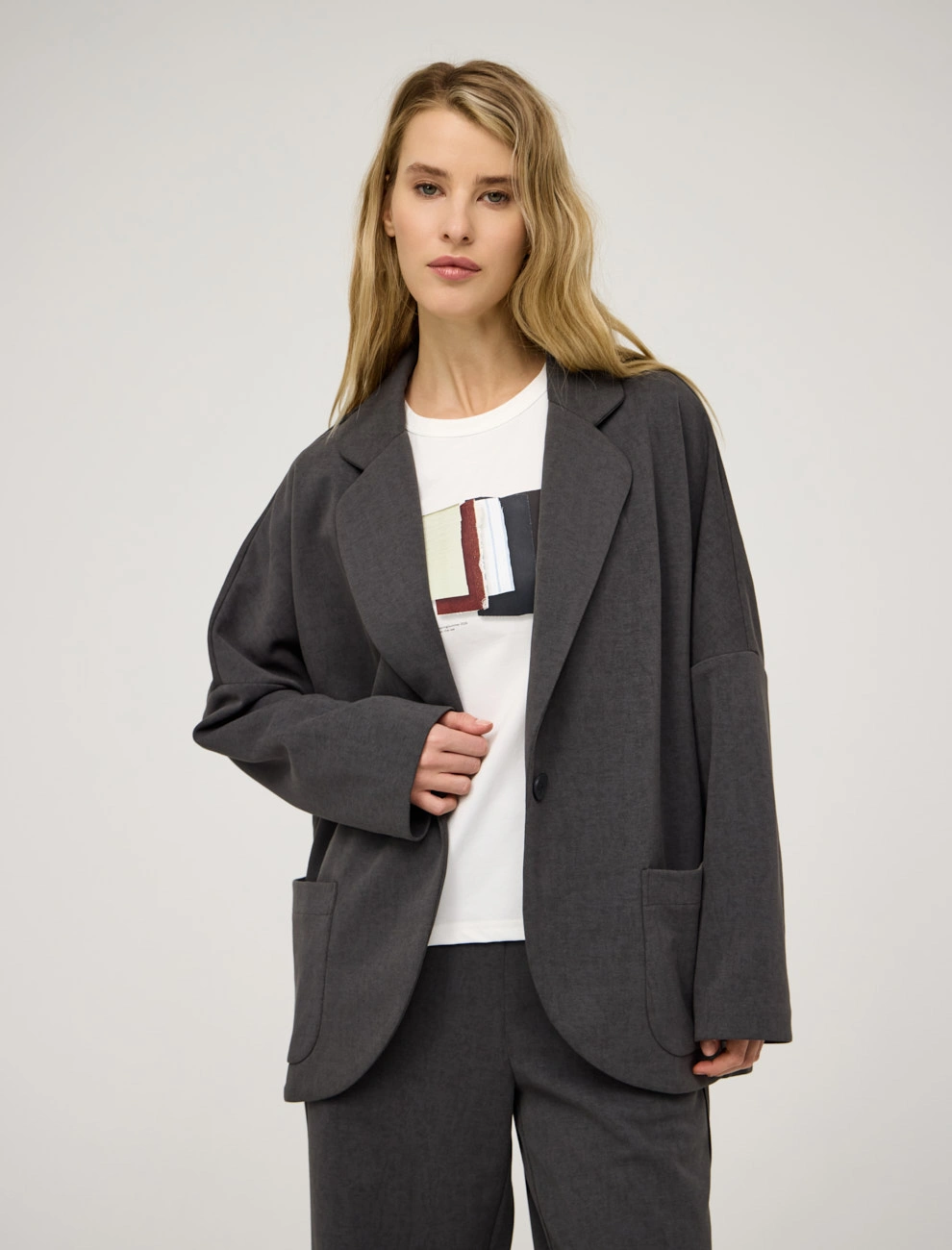 Жакет женский свободного силуэта хлопок Hass