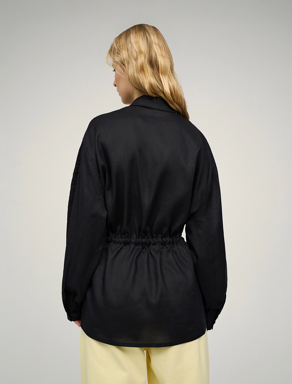 Синяя женская рубашка из крапивы крапива Hass