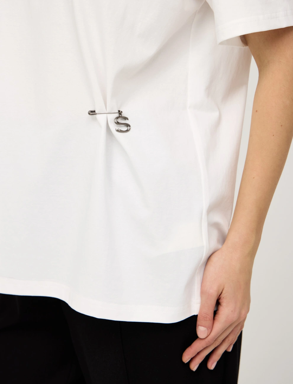 Белая женская блузка "Капля" хлопок Hass