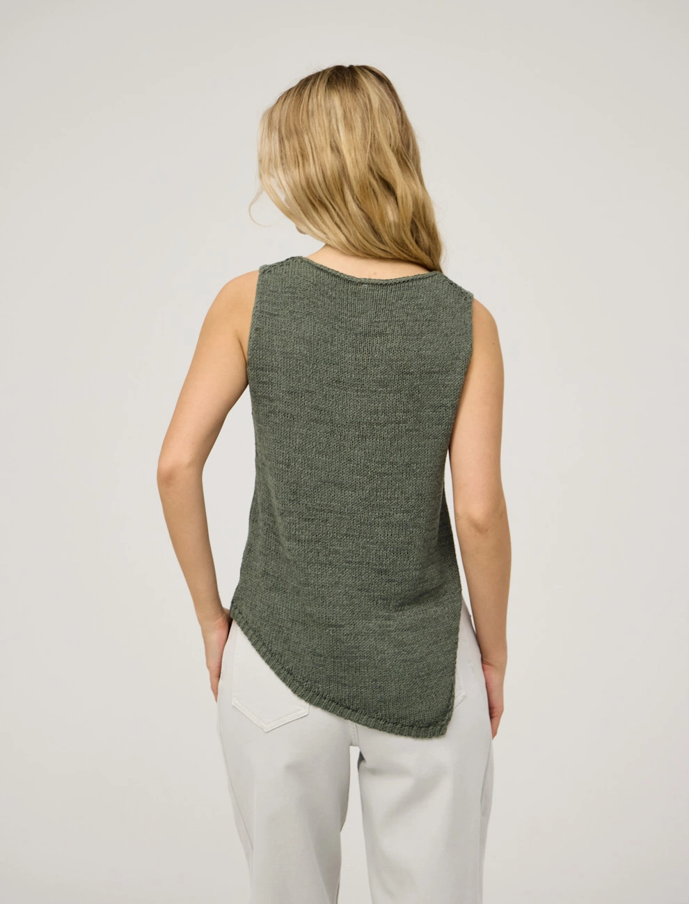 Зеленая женская блузка "Угол" хлопок Hass