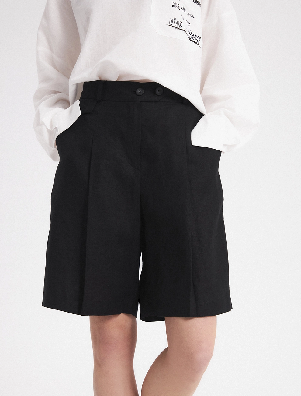 Шорты женские 2500-1803-12 лен Hass