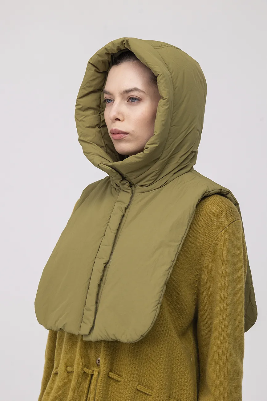 Оливковый женский капор  Hass