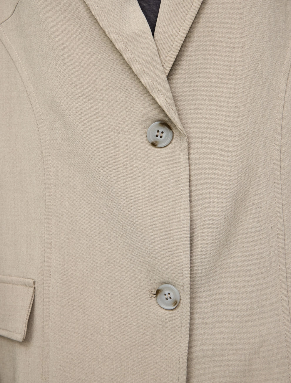 Бежевый женский жакет с шелковыми вставками хлопок Hass