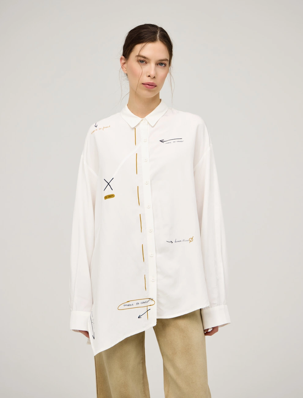 Рубашка женская "Направках" хлопок