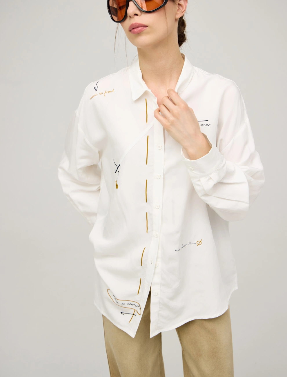 Рубашка женская "Направках" хлопок Hass