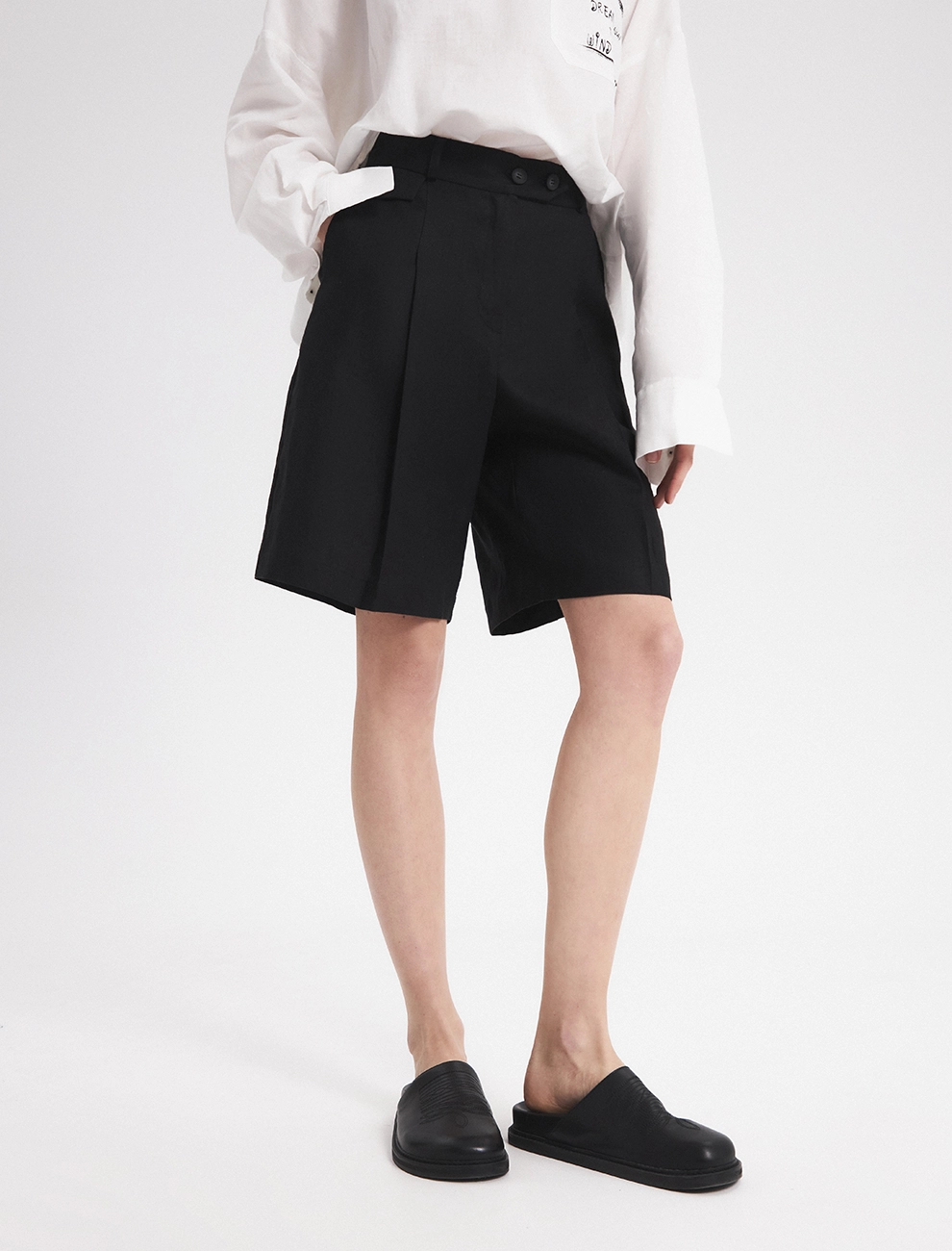 Шорты женские 2500-1803-12 лен Hass