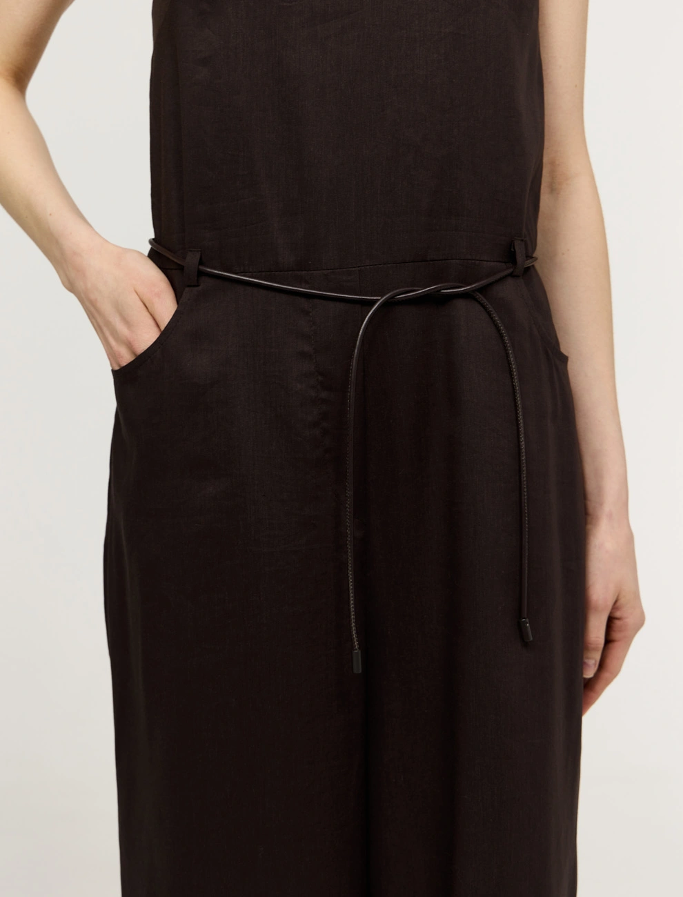 Коричневый женский комбинезон из крапивы крапива Hass