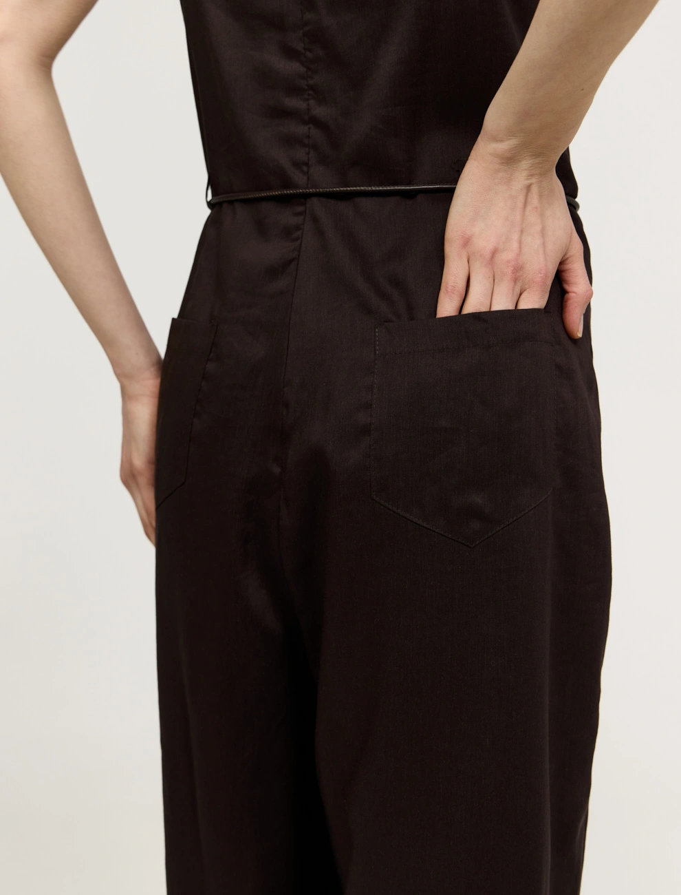 Коричневый женский комбинезон из крапивы крапива Hass