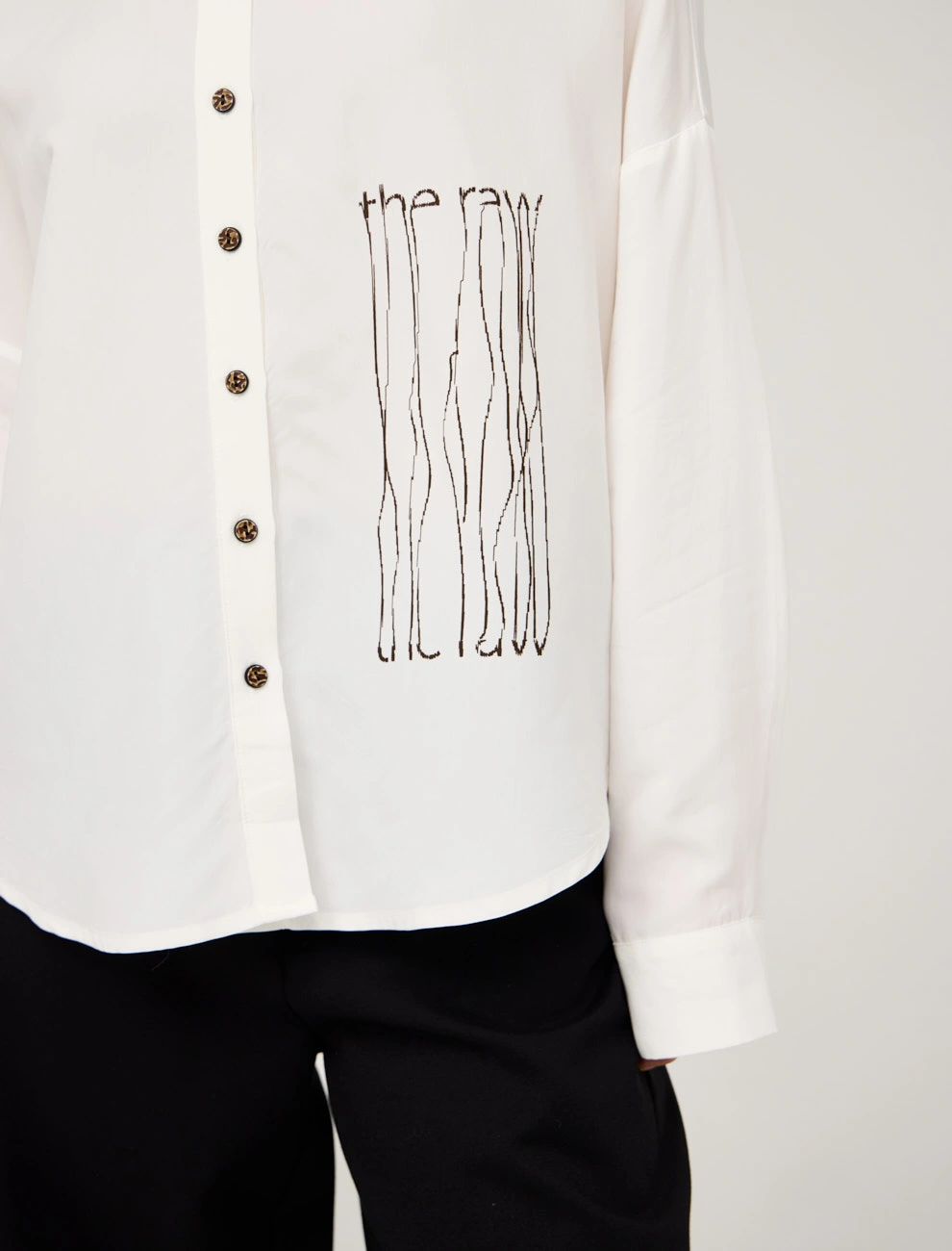 Белая женская рубашка "В Разработке" хлопок Hass