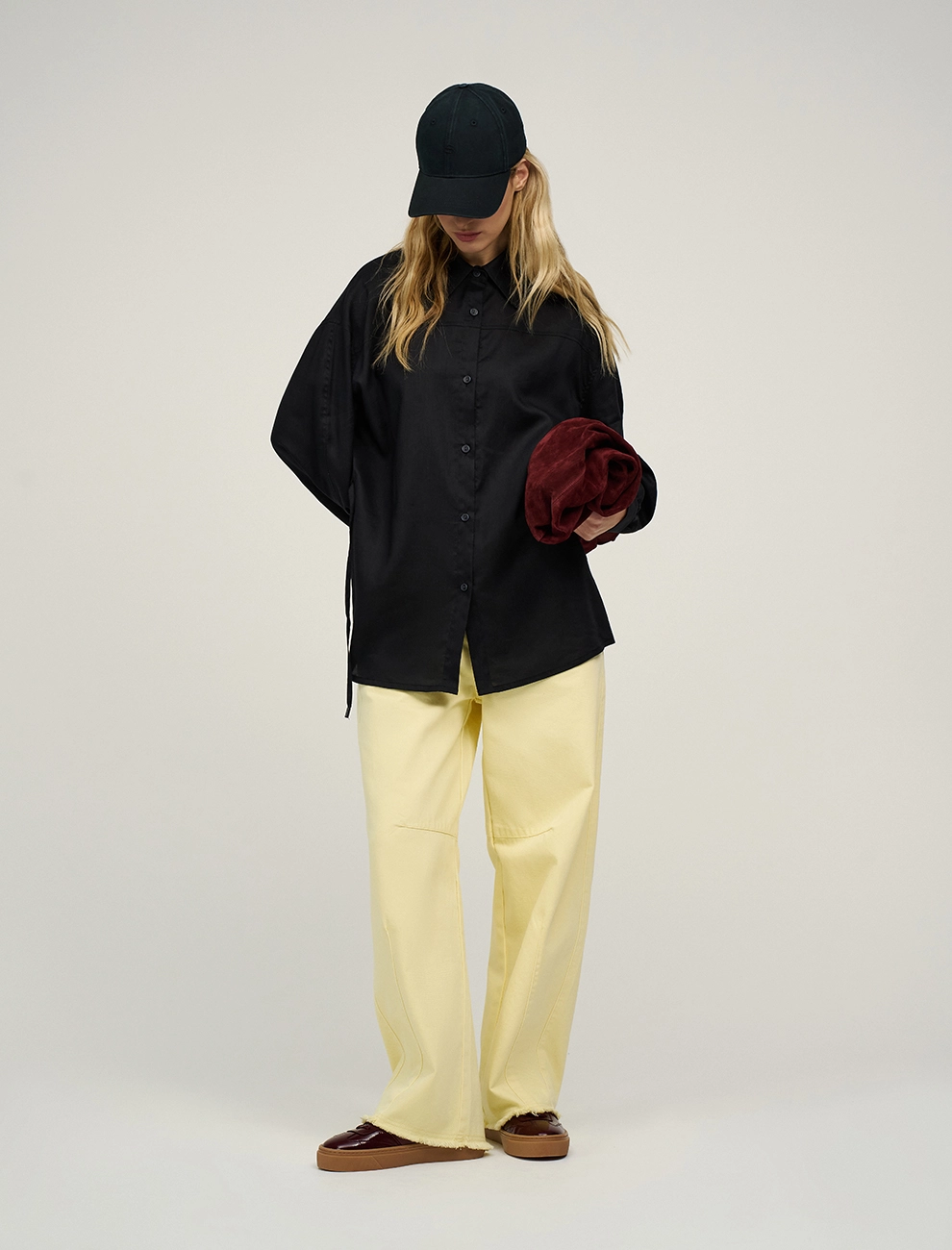 Синяя женская рубашка из крапивы крапива Hass