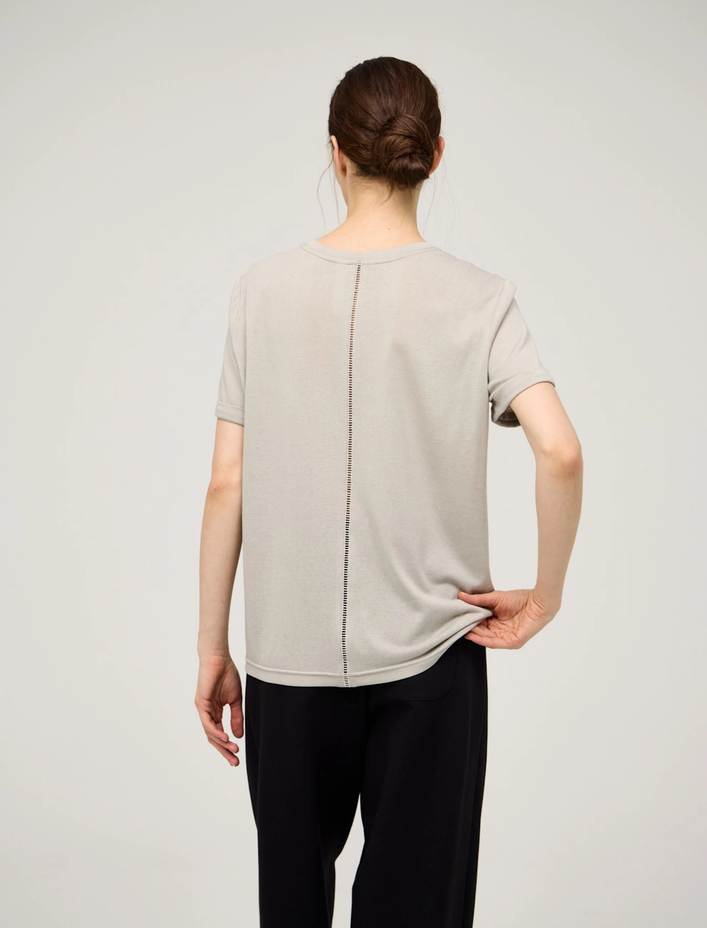 Серая женская футболка «Мережка" хлопок Hass