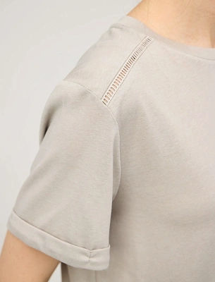 Серая женская футболка «Мережка" хлопок Hass