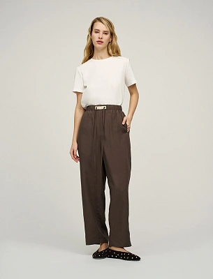 Брюки женские из  тенсела на резинке  Hass