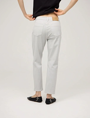 Серые женские базовые джинсы зауженные хлопок Hass