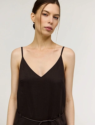 Коричневый женский комбинезон из крапивы крапива Hass