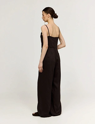 Коричневый женский комбинезон из крапивы крапива Hass